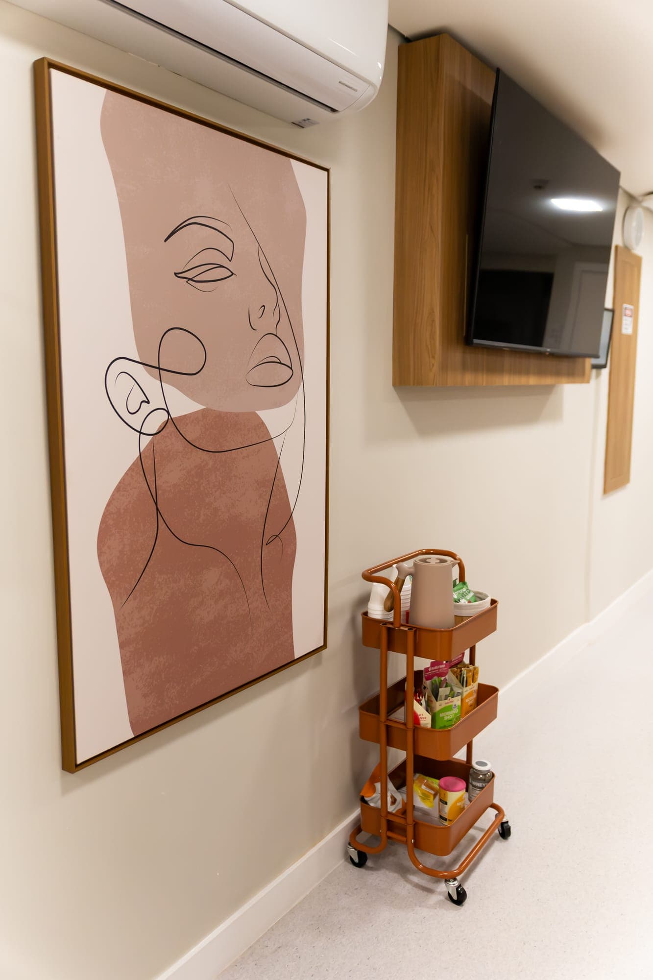 Detalhe artístico da clínica